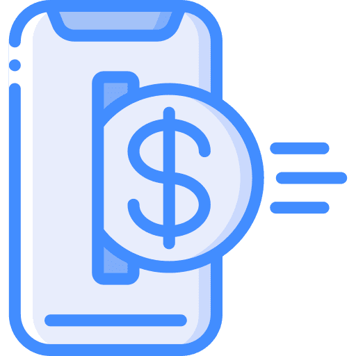 Online gambling online gambling payment smartphone icon