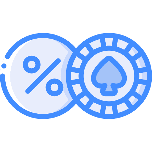 Poker chip game entertainment fluctuation icon