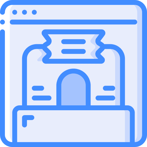 Web browser ticket office ticket bets icon