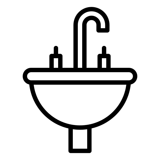Sink furniture and household sink hygiene icon Sink furniture and household sink hygiene icon