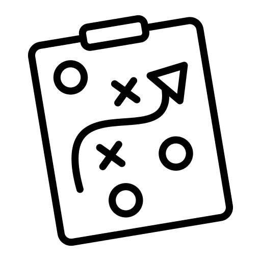 Strategy process planning tactics icon Strategy process planning tactics icon