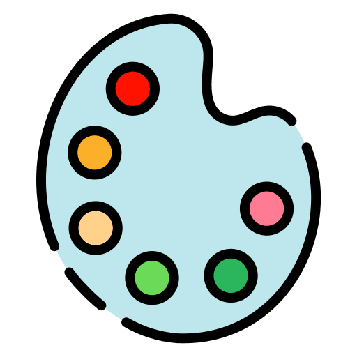 Color palette paint palette art drawing icon