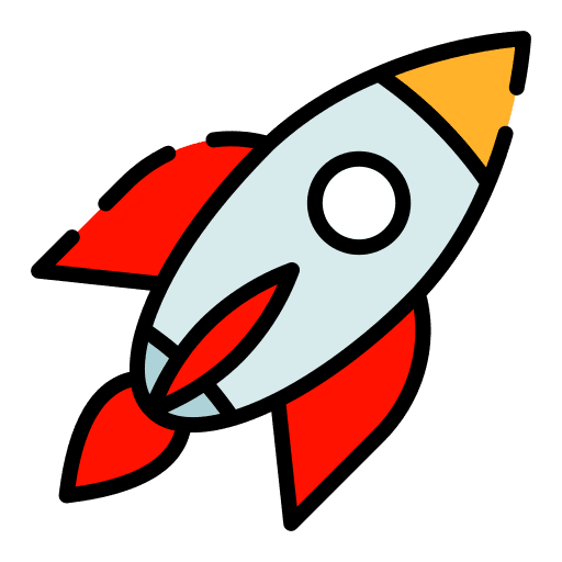 Start up launch initiative rocket icon Start up launch initiative rocket icon