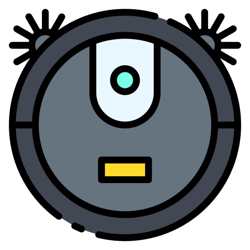 Cleaning robot housekeeping cleaning smart home icon