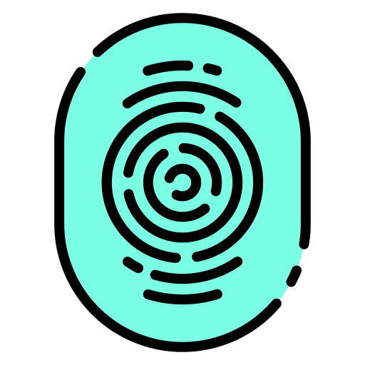 Fingerprint security technology fingerprint icon