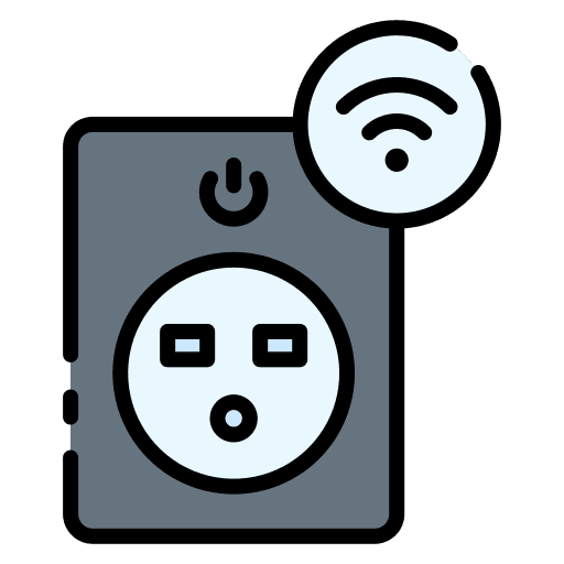 Smart plug wifi electrical plug icon Smart plug wifi electrical plug icon