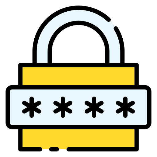 Password padlock secure security icon Password padlock secure security icon
