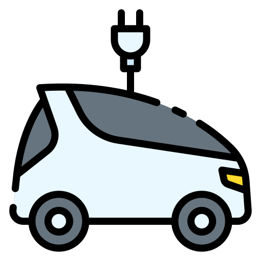 Electric car powered automobile electric car icon Electric car powered automobile electric car icon