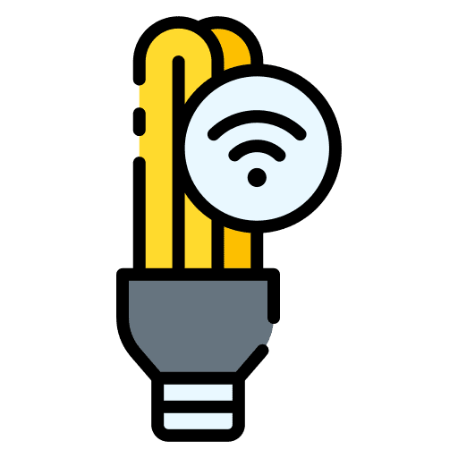 Smart light techonology electricity smart lighting icon Smart light techonology electricity smart lighting icon