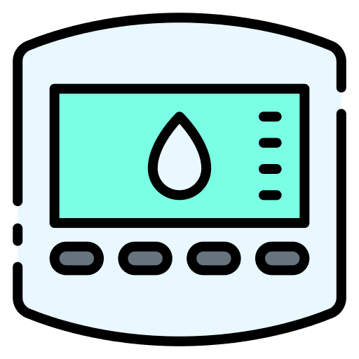 Thermostat internet of things temperature control controller icon Thermostat internet of things temperature control controller icon
