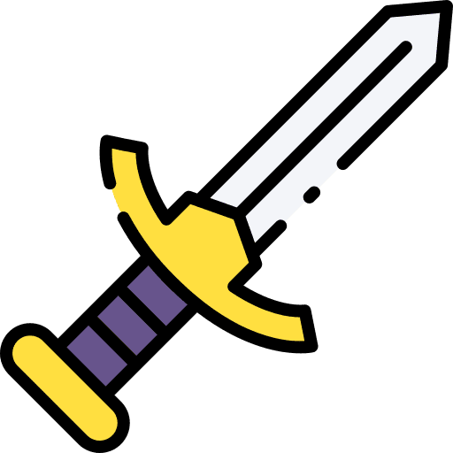 Sword blade knife fantasy icon Sword blade knife fantasy icon