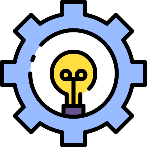 Thinking think gear idea icon Thinking think gear idea icon