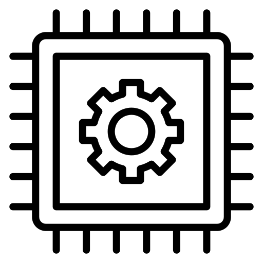 Hardware chip ram processor icon