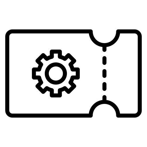 Support ticket support gear miscellaneous icon