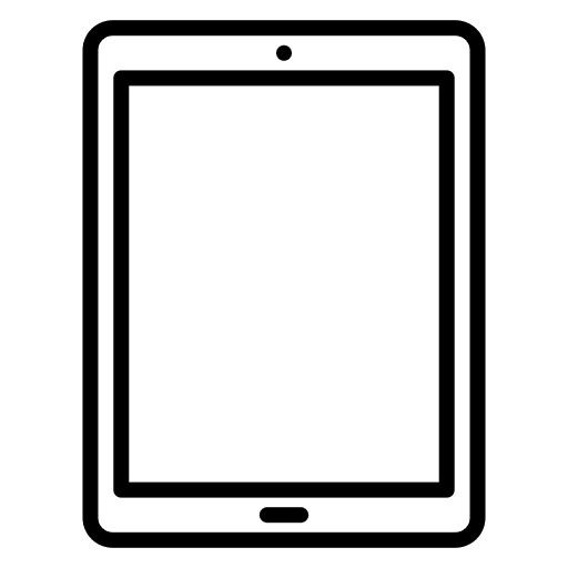 Tablet touch screen electronics device icon