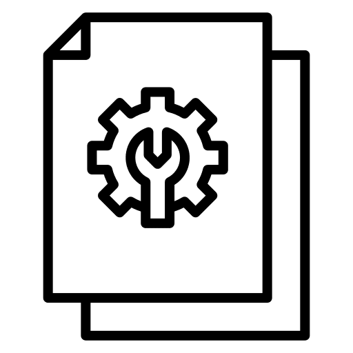 Instruction file files and folders management icon Instruction file files and folders management icon