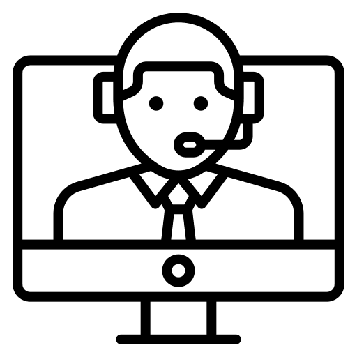 Online support headphone online support computer icon Online support headphone online support computer icon