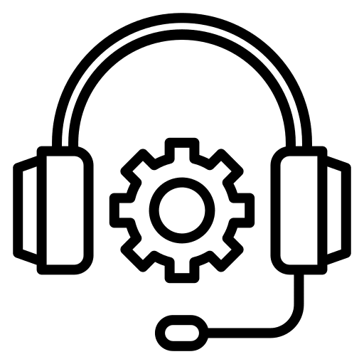 Support services technology technical support metal gear icon Support services technology technical support metal gear icon