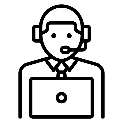 Technical support technical support caucasian contact center icon Technical support technical support caucasian contact center icon