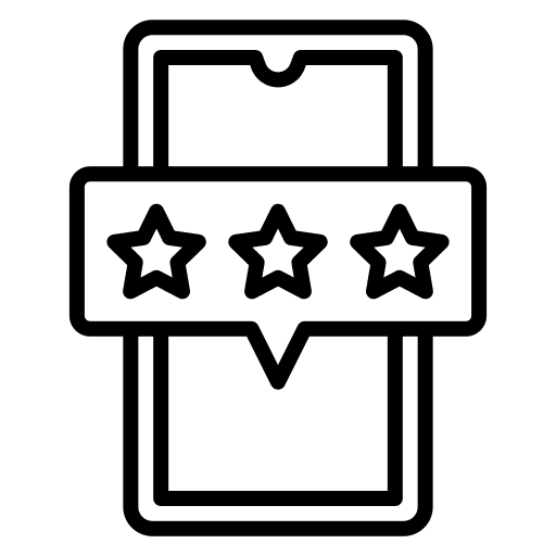 Testimonial click mobile phone marketing icon Testimonial click mobile phone marketing icon