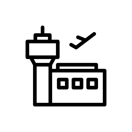 Airport travel flight plane icon