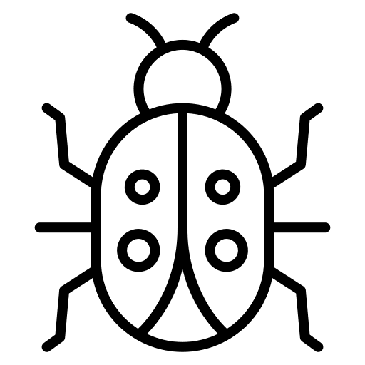 Bug animal symbol problem icon Bug animal symbol problem icon