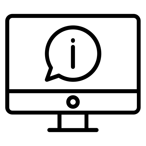 Information application monitor information icon Information application monitor information icon