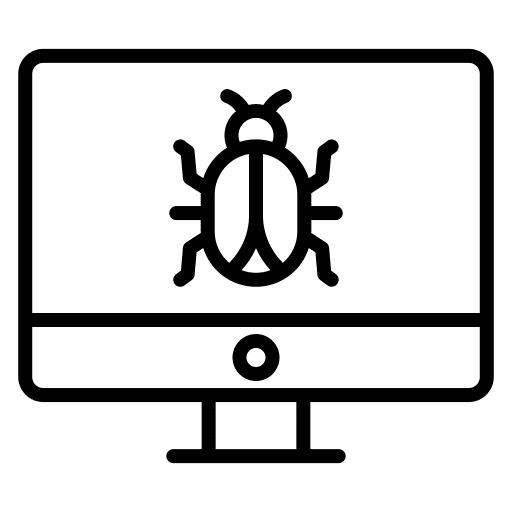 Malware bug networking fixing icon Malware bug networking fixing icon