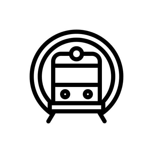 Subway train transport railway icon