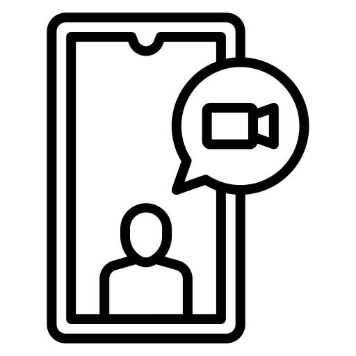 Video calling user video call communications icon Video calling user video call communications icon
