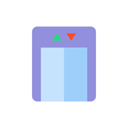 Elevator transportation up hotel icon Elevator transportation up hotel icon