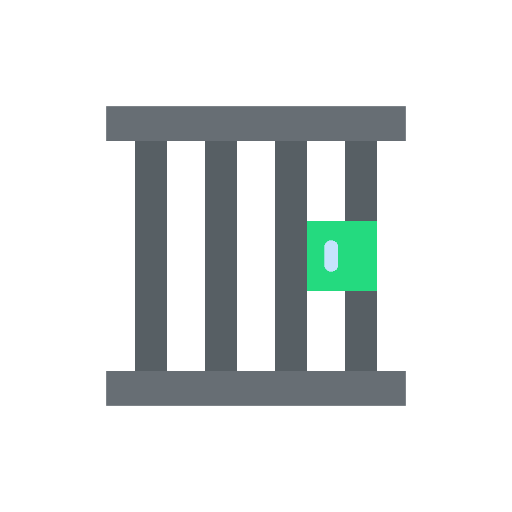 Prison jailhouse custody crime icon Prison jailhouse custody crime icon
