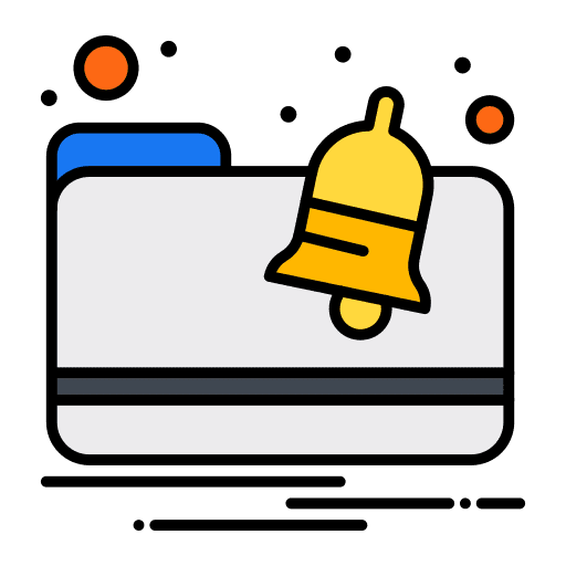 Document storage notification bell archive icon