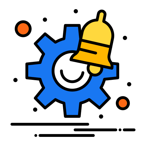 Setting alert setting cog icon