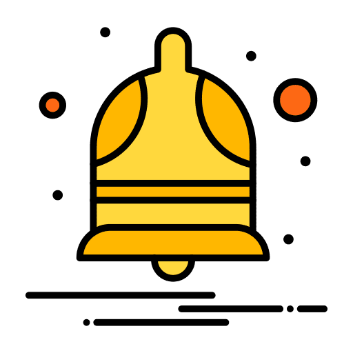 Notification bell communications alarm alert icon