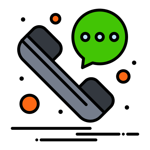 Phone call chat bubble communications phone call icon