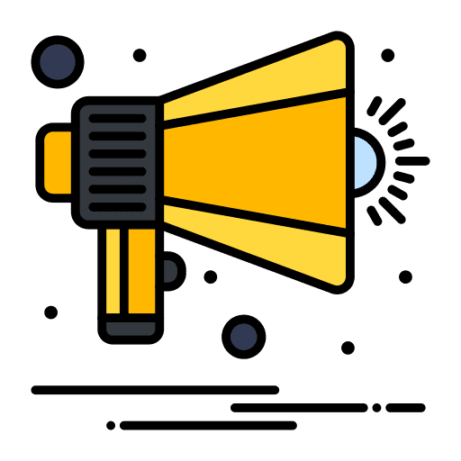 Speaker communications bullhorn loud icon