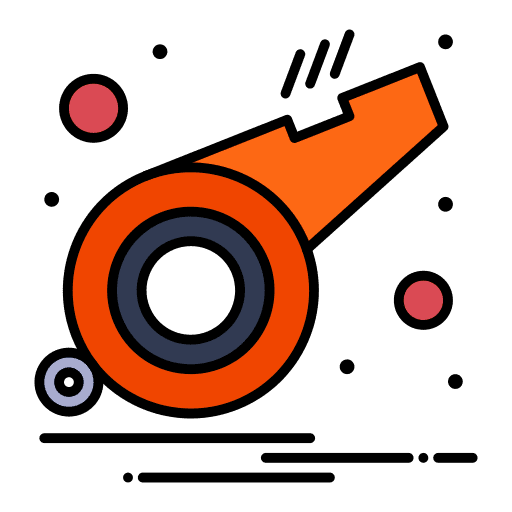 Whistle sports and competition sound sport equipment icon