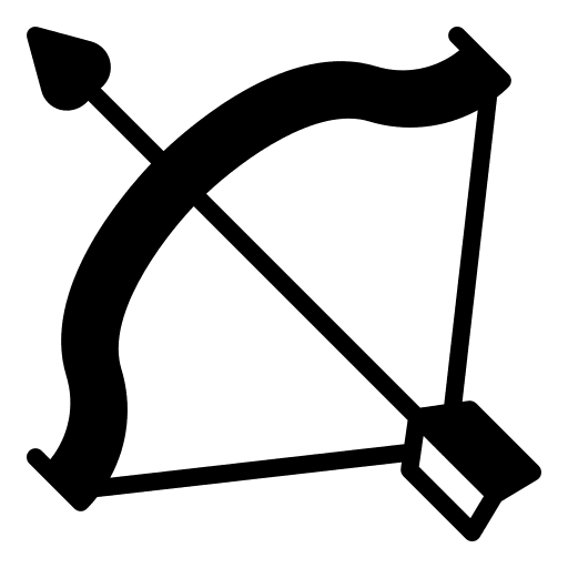 Archery hunting crossbow hunter icon