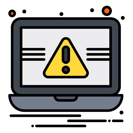 Atention alert laptop atention icon