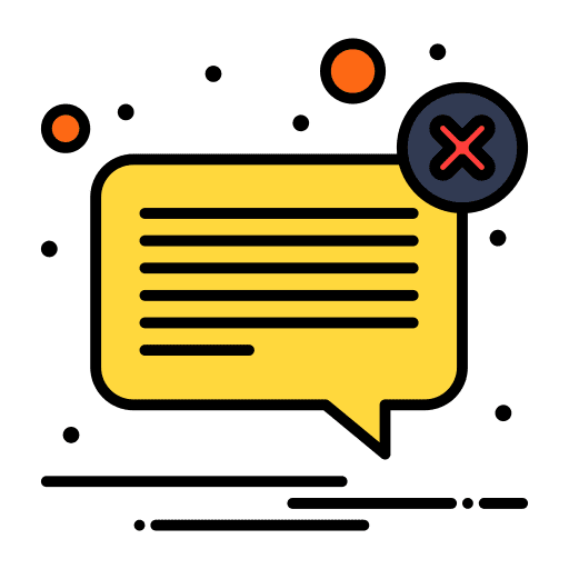 Blocked block communications envelope icon