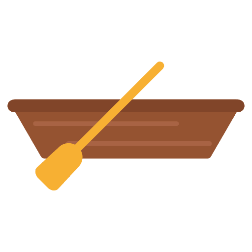 Canoe transportation travel boat icon