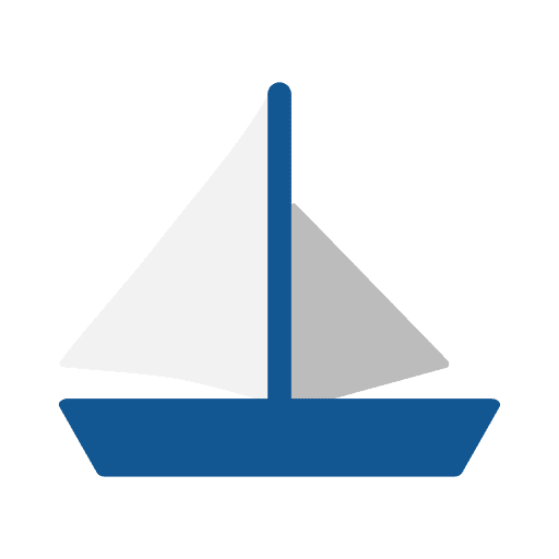 Sailboat boat sea transportation icon