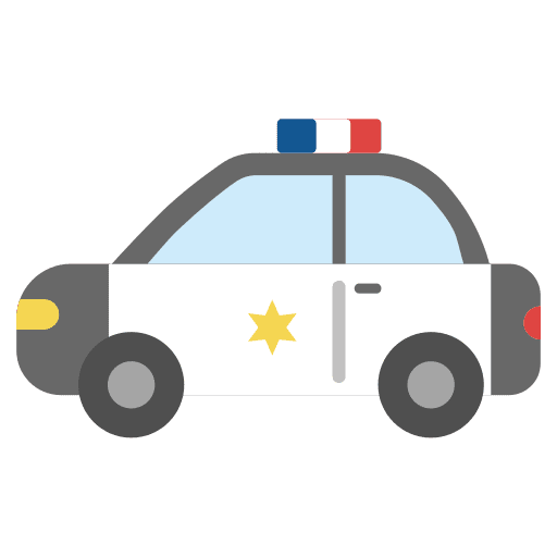 Police car automobile transport vehicle icon
