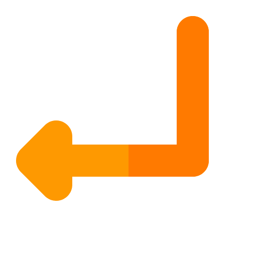 Down left arrow interface ui orientation icon