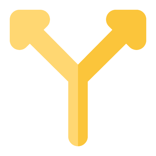 T junction all directions junction arrows icon