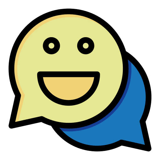 Emoticon conversation speech bubble feelings icon