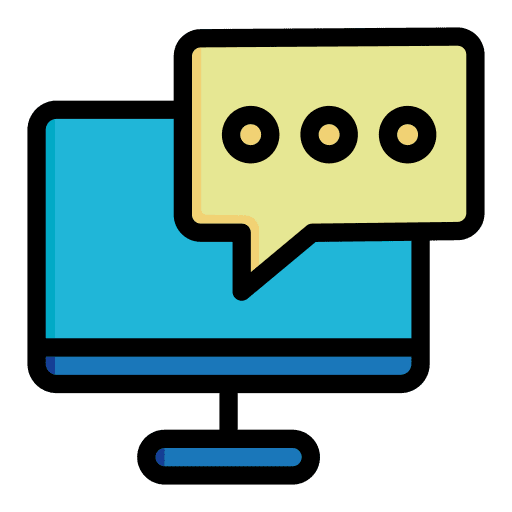 Communications chat speech bubble tv icon Communications chat speech bubble tv icon