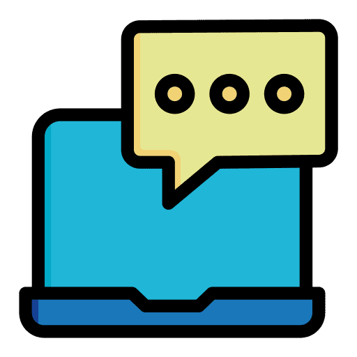 Communications computer message speech bubble icon Communications computer message speech bubble icon