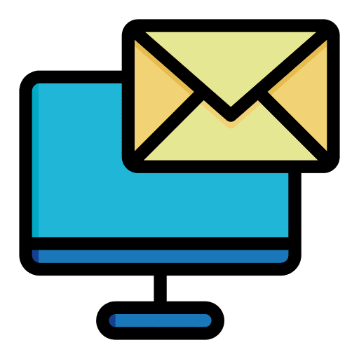 Email computer send electronics icon Email computer send electronics icon